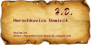 Herschkovics Dominik névjegykártya